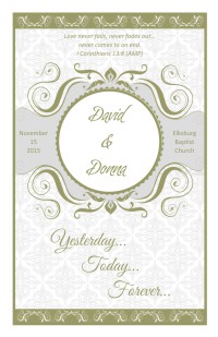 Wedding Program Cover Template 13E - Version 4
